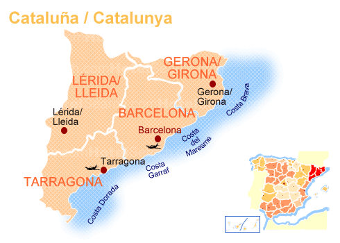 Mapa Costas Catalanas